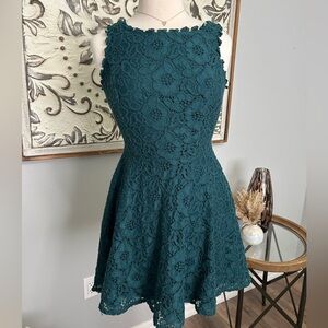 City Studio Emerald Green A-line Mini Dress for Cocktail